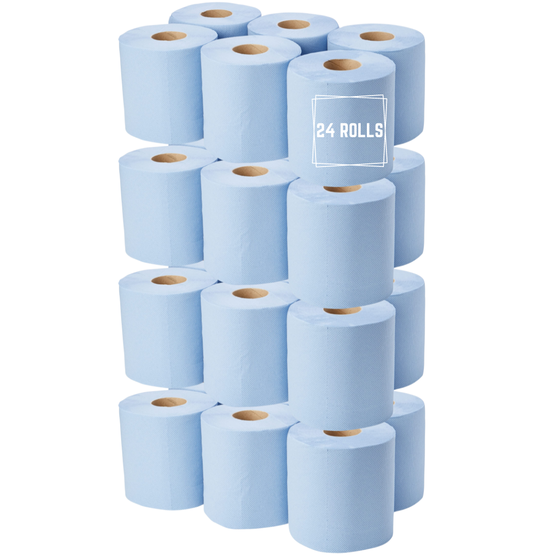 24 Rolls Blue Strike Embossed 2ply Wiper Paper Towel 45M (6*4) 24 Rolls Blue Strike Embossed 2ply Wiper Paper Towel 45M (6*4)